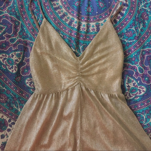 Urban Outfitters Light Gold Romper - Picture 1 of 3